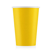 Стакан бумажный 250мл для горячих напитков желтый 50 шт/уп
