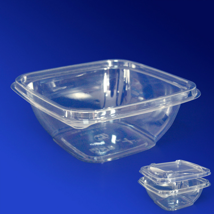 Контейнер пластиковый 375мл PET прозрачный 12,6х12,6х5,1см Спк-1212(375 ...