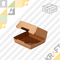Упаковка для бургеров M Pure Kraft 115*115*60 (Eco Burger M PK) DoEco (150)