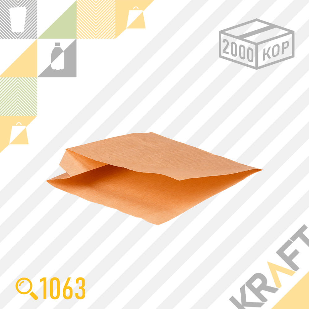 Бумажные уголки S крафт для бургеров и сэндвичей 100*120*50 (Eco Sandwich Bag S) DoEco (2000шт/уп)