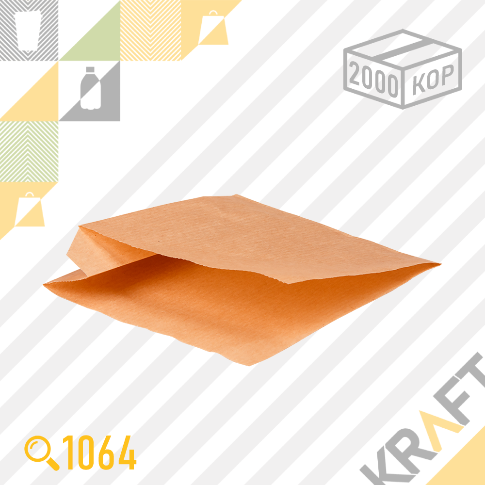 Бумажные уголки M крафт для бургеров и сэндвичей 140*145*30 (Eco Sandwich Bag M) DoEco (2000шт/уп)