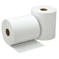 Полотенца бумажные в больших рулонах с центральной вытяжкой, белые, с перфорацией, 21,5см*