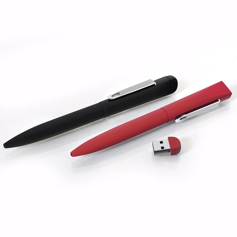 IQ, ручка с флешкой, 8 GB, металл, soft-touch, Красный, -, 1108 08 - фото 3 - id-p65780120