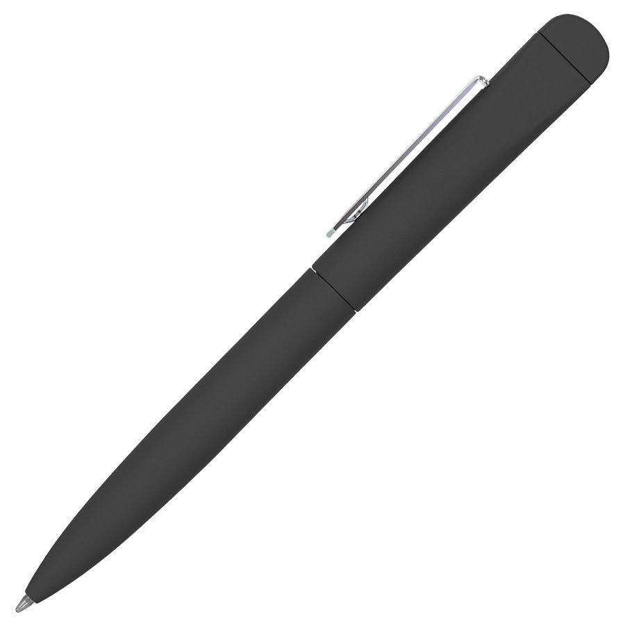 IQ, ручка с флешкой, 8 GB, металл, soft-touch, Черный, -, 1108 35_8GB