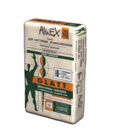 Гипсовая шпатлевка AlinEX Glatt 25 кг - фото 1 - id-p100429031