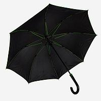 Зонт-трость BACK TO BLACK, пластиковая ручка, полуавтомат, Черный, -, 7432 15