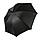 Зонт-трость BACK TO BLACK, пластиковая ручка, полуавтомат, Черный, -, 7432 24, фото 2