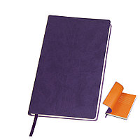 Бизнес-блокнот "Funky" А5,  фиолетовый с оранжевым форзацем, мягкая обложка, в линейку, Фиолетовый, -, 21209