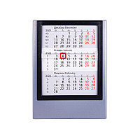 Календарь настольный на 2 года; сетка 24-25, серебристый, черный, , 9538