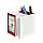 Календарь настольный  на 2 года с кубариком; белый с красным; 11х10х10 см; пластик, Красный, -, 9505 08, фото 3