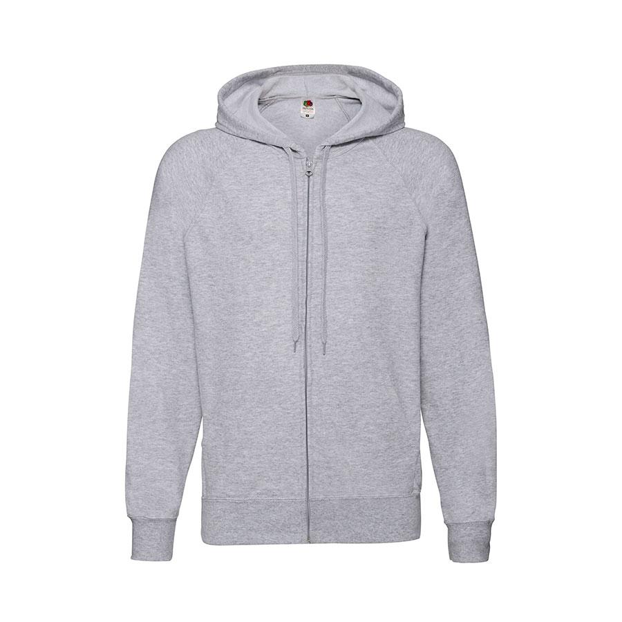 Толстовка без начеса LIGHTWEIGHT HOODED SWEAT JACKET 240, Серый, 2XL, 621440.94 2XL