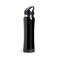 Бутылка для воды SMALY с трубочкой, нержавеющая сталь, Черный, -, 346280 35