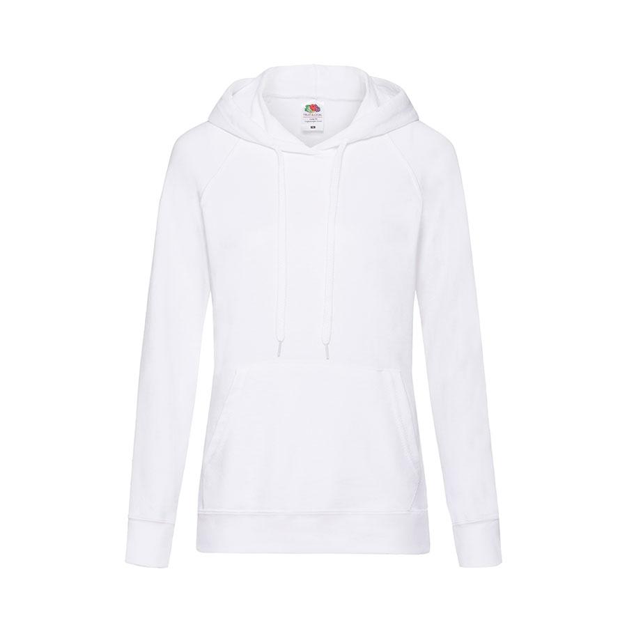 Толстовка женская без начеса LIGHTWEIGH HOODED SWEAT 240, Белый, L, 621480.30 L - фото 1 - id-p68985627