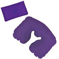Подушка надувная дорожная в футляре, Фиолетовый, -, 18604 11