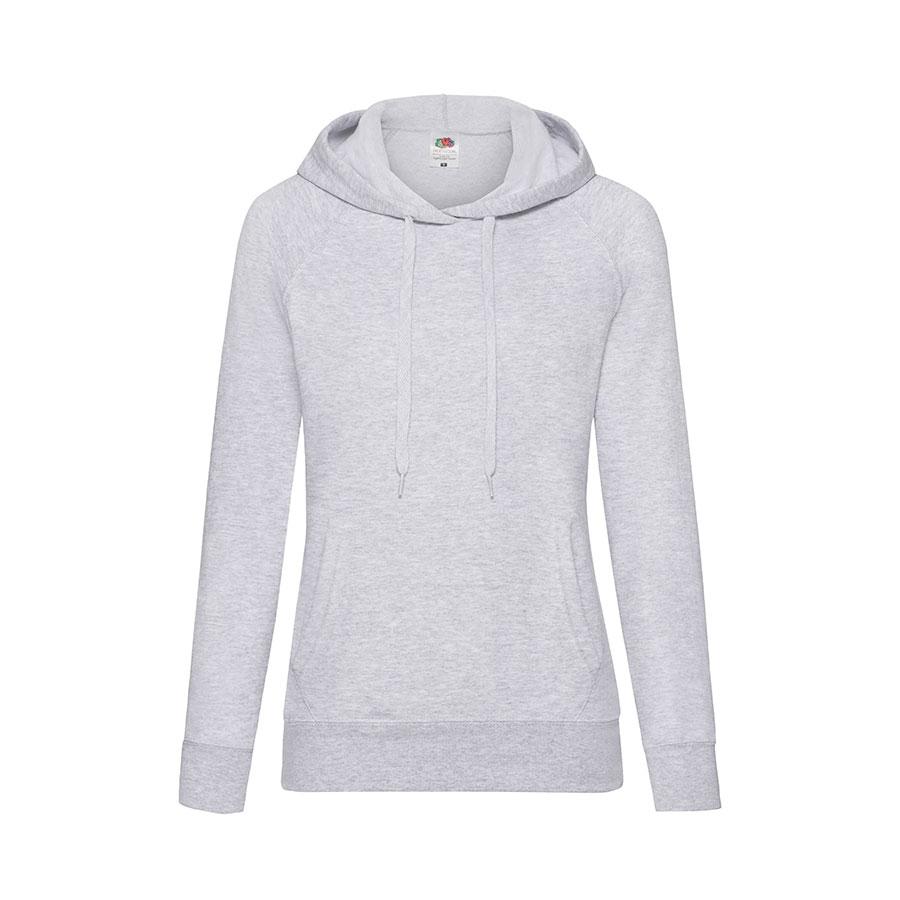 Толстовка женская без начеса LIGHTWEIGH HOODED SWEAT 240, Серый, S, 621480.94 S - фото 1 - id-p68985640