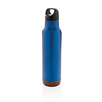 Герметичная вакуумная бутылка Cork, 600 мл, синий; , , высота 29 см., диаметр 7,2 см., P433.285