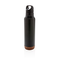 Герметичная вакуумная бутылка Cork, 600 мл, черный; , , высота 29 см., диаметр 7,2 см., P433.281
