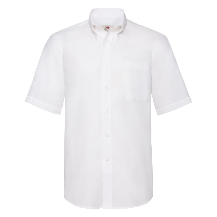 Рубашка мужская SHORT SLEEVE OXFORD SHIRT 130 , Белый, XL, 651120.30 XL - фото 1 - id-p68987311
