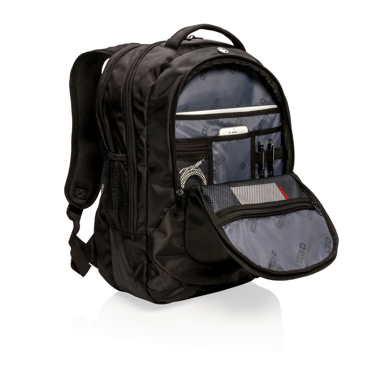 Рюкзак для ноутбука Swiss Peak, черный; , Длина 33 см., ширина 14,5 см., высота 46 см., диаметр 0 см., - фото 5 - id-p69074315