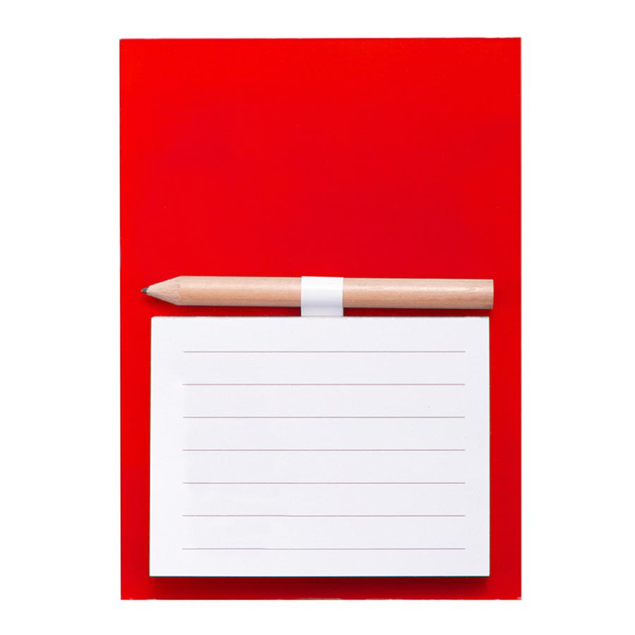 Блокнот с магнитом YAKARI, 40 листов, карандаш в комплекте, красный, картон, Красный, -, 344582 08