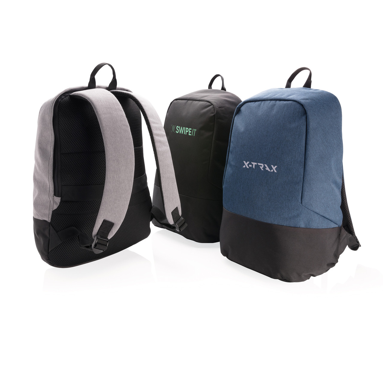 Стандартный антикражный рюкзак, без ПВХ, серый; черный, Длина 35 см., ширина 13 см., высота 45 см., диаметр 0 - фото 7 - id-p69072806