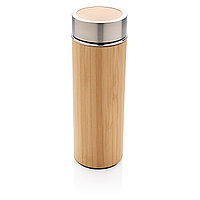 Герметичная вакуумная бутылка Bamboo, 350 мл, коричневый, , высота 19,8 см., диаметр 6,5 см., P436.239