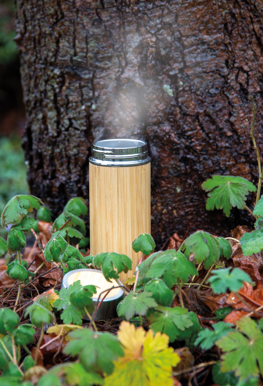 Герметичная вакуумная бутылка Bamboo, 350 мл, коричневый; , , высота 19,8 см., диаметр 6,5 см., P436.239 - фото 9 - id-p69072821