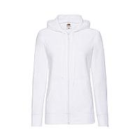 Толстовка женская без начеса LADIES LIGHTWEIGHT HOODED SWEAT 240, Белый, M, 621500.30 M