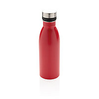 Бутылка для воды Deluxe из нержавеющей стали, 500 мл, красный; , , высота 21,5 см., диаметр 6,6 см., P436.414