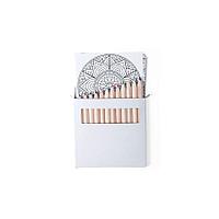 Набор цветных карандашей BOLTEX с раскрасками, белый, , 345645