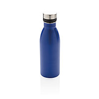 Бутылка для воды Deluxe из нержавеющей стали, 500 мл, синий; , , высота 21,5 см., диаметр 6,6 см., P436.415
