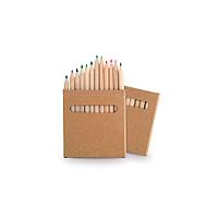 Набор цветных карандашей BOYS (12шт), 9х8,5х0,8 см, дерево, картон, коричневый, , 348584