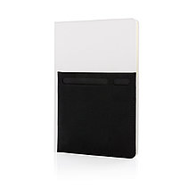 Блокнот с кармашками Deluxe, A5, белый, Длина 21,5 см., ширина 14,2 см., высота 1,5 см., P773.013