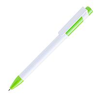 Ручка шариковая MAVA, белый/зеленое яблоко, пластик, Белый, -, 1018MC 132