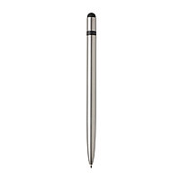 Металлическая ручка-стилус Slim, серый, серый, , высота 14 см., диаметр 0,8 см., P610.889