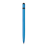 Металлическая ручка-стилус Slim, синий; , , высота 14 см., диаметр 0,8 см., P610.885