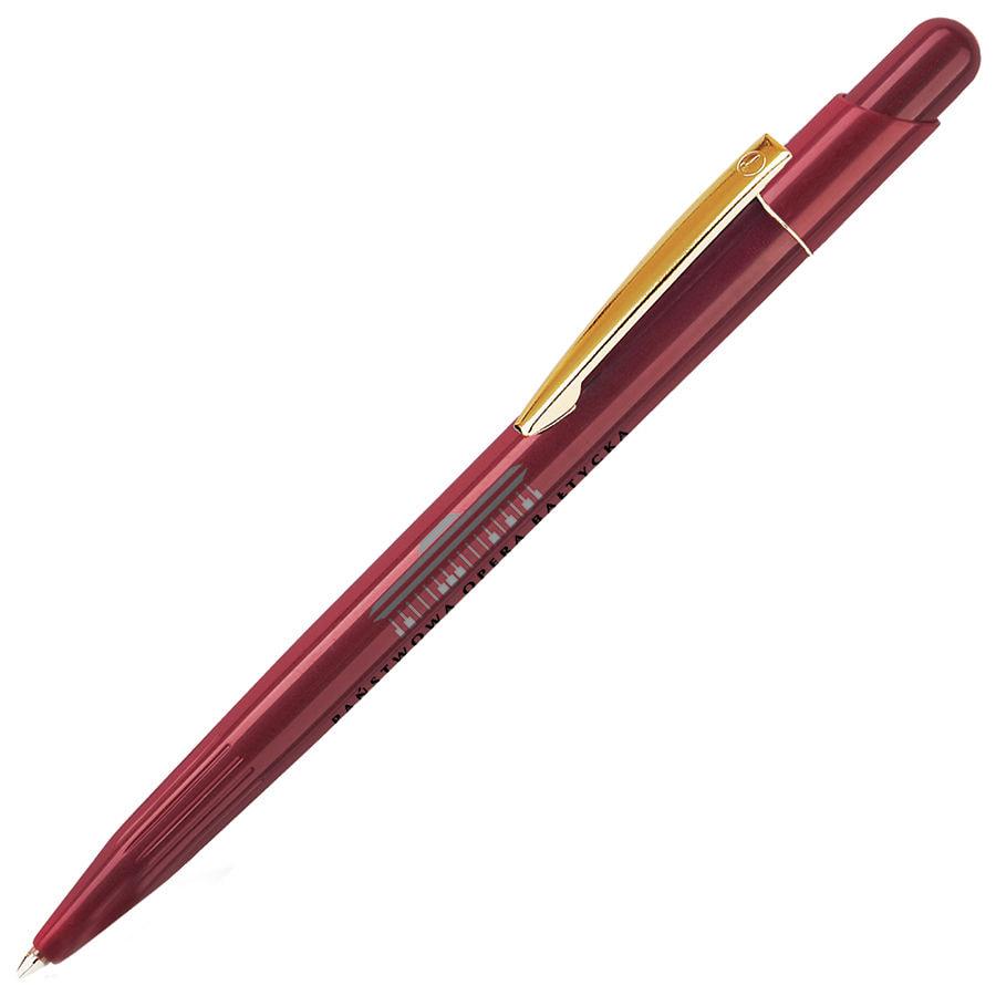 MIR, ручка шариковая с золотистым клипом, бордо, пластик/металл, Бордовый, -, 12849 13 - фото 1 - id-p98137727