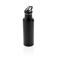 Спортивная бутылка для воды Deluxe, черный, , высота 26 см., диаметр 7 см., P436.421
