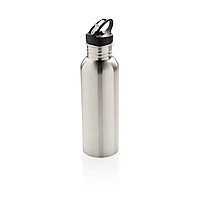 Спортивная бутылка для воды Deluxe, серебряный, , высота 26 см., диаметр 7 см., P436.422