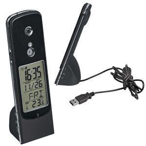 Интернет-телефон с камерой,часами, будильником и термометром, Черный, -, 15505 black