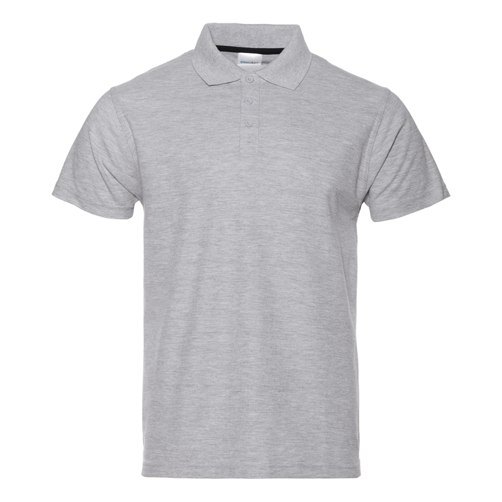 Рубашка поло мужская 04_Серый меланж (50) (XL/52)