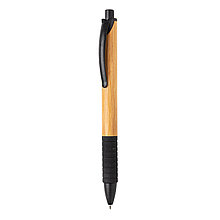 Ручка из бамбука и пшеничной соломы, черный, , высота 14,2 см., диаметр 1,1 см., P610.531