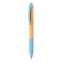 Ручка из бамбука и пшеничной соломы, синий; , , высота 14,2 см., диаметр 1,1 см., P610.535