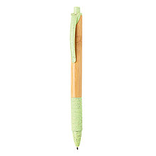 Ручка из бамбука и пшеничной соломы, зеленый, , высота 14,2 см., диаметр 1,1 см., P610.537