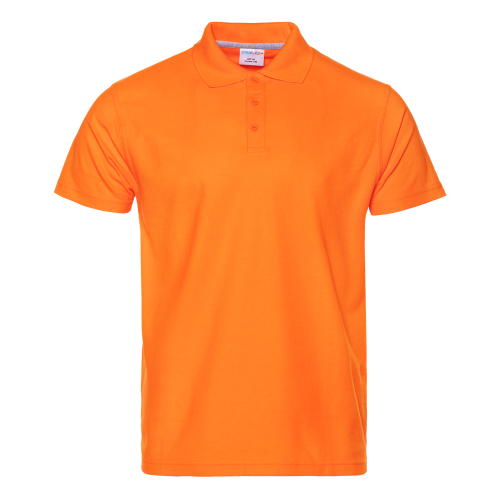 Рубашка поло мужская  STAN хлопок/полиэстер 185, 04, Оранжевый (28) (44/XS)