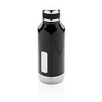 Герметичная вакуумная бутылка с шильдиком, черный; , , высота 20,3 см., диаметр 7,5 см., P436.671