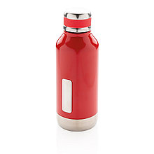 Герметичная вакуумная бутылка с шильдиком, красный, , высота 20,3 см., диаметр 7,5 см., P436.674