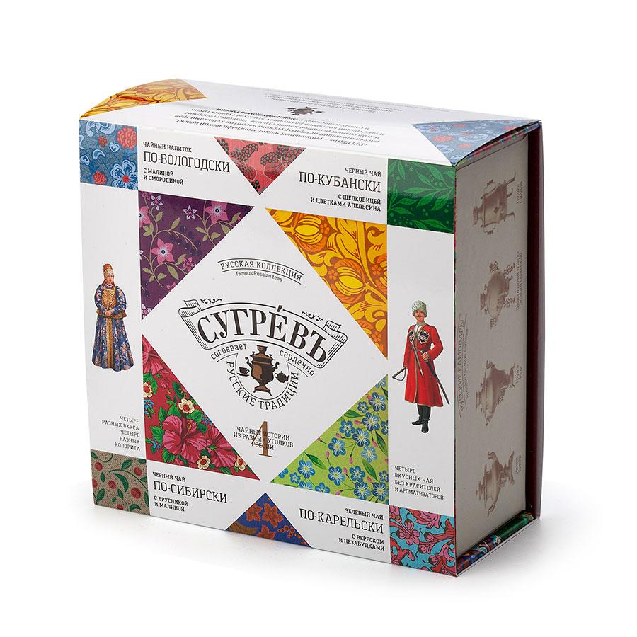 Набор Сугревъ в картонной коробке с 4-я чаями, разные цвета, , 90028 - фото 2 - id-p98137799