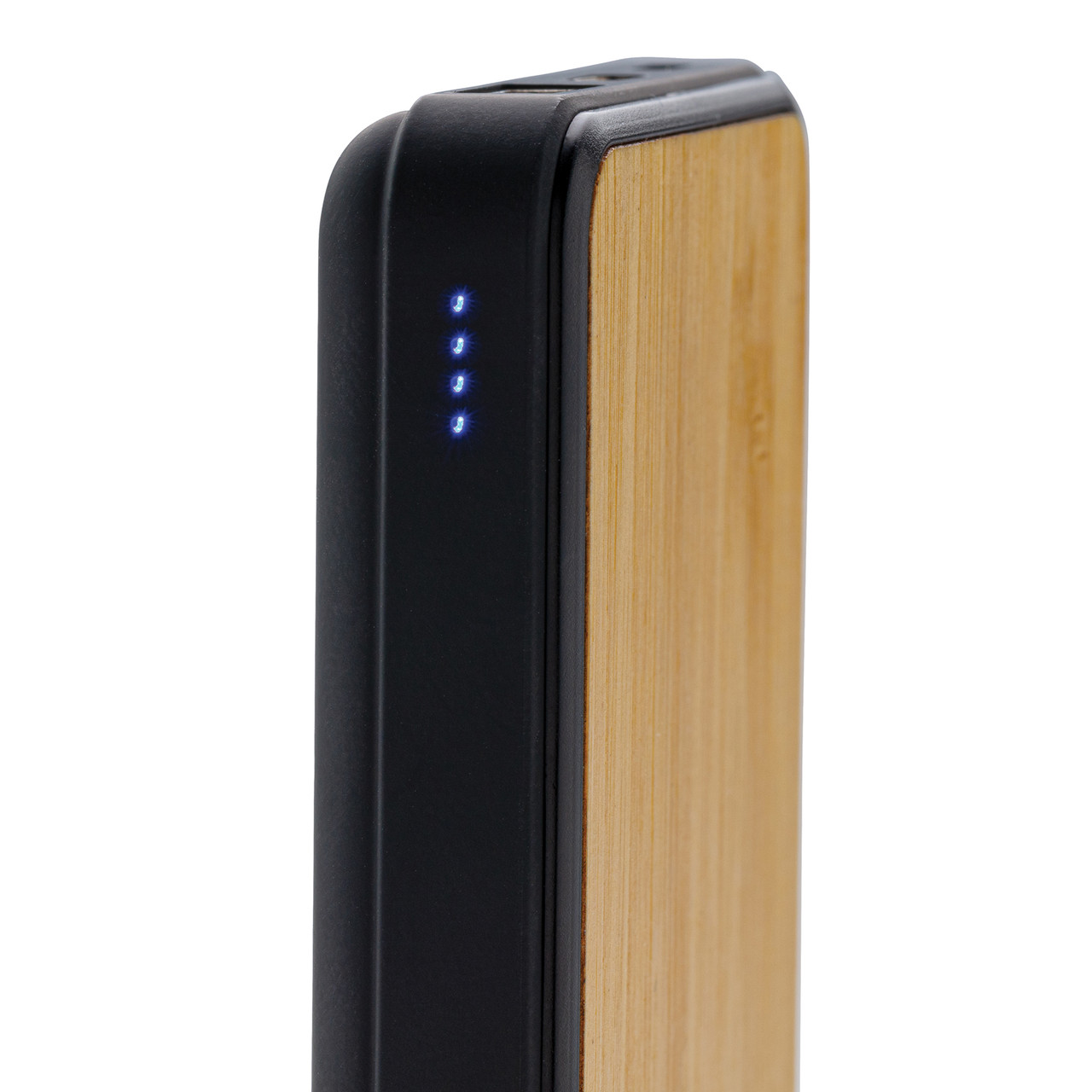 Бамбуковый карманный внешний аккумулятор Fashion, 5000 mAh, черный; , Длина 10,1 см., ширина 6,5 см., высота - фото 6 - id-p69523137