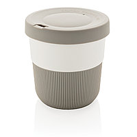 Стакан из PLA для кофе с собой, 280 мл, серый; , , высота 8,6 см., диаметр 8,6 см., P432.892